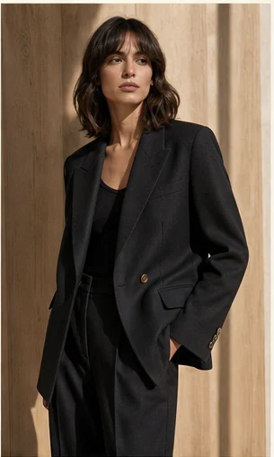 Illustrative black tailoring edit