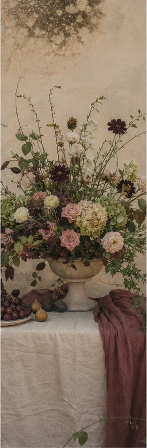 Illustrative seasonal floral arrangement