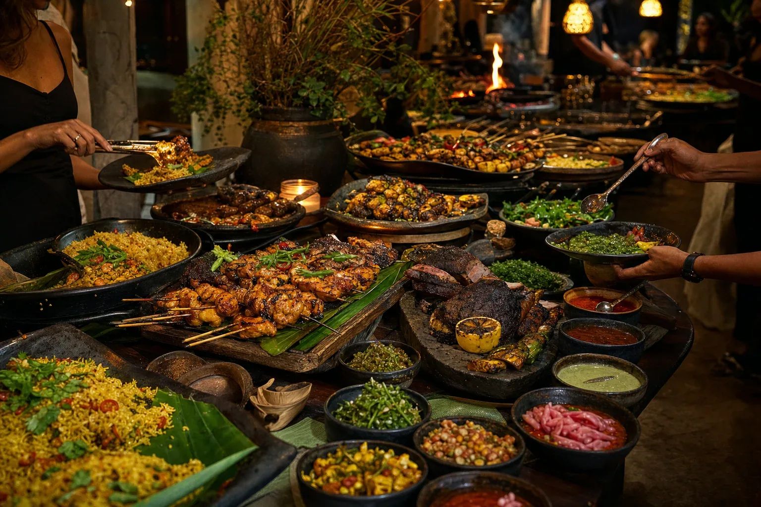 A generous BRASA catering table
