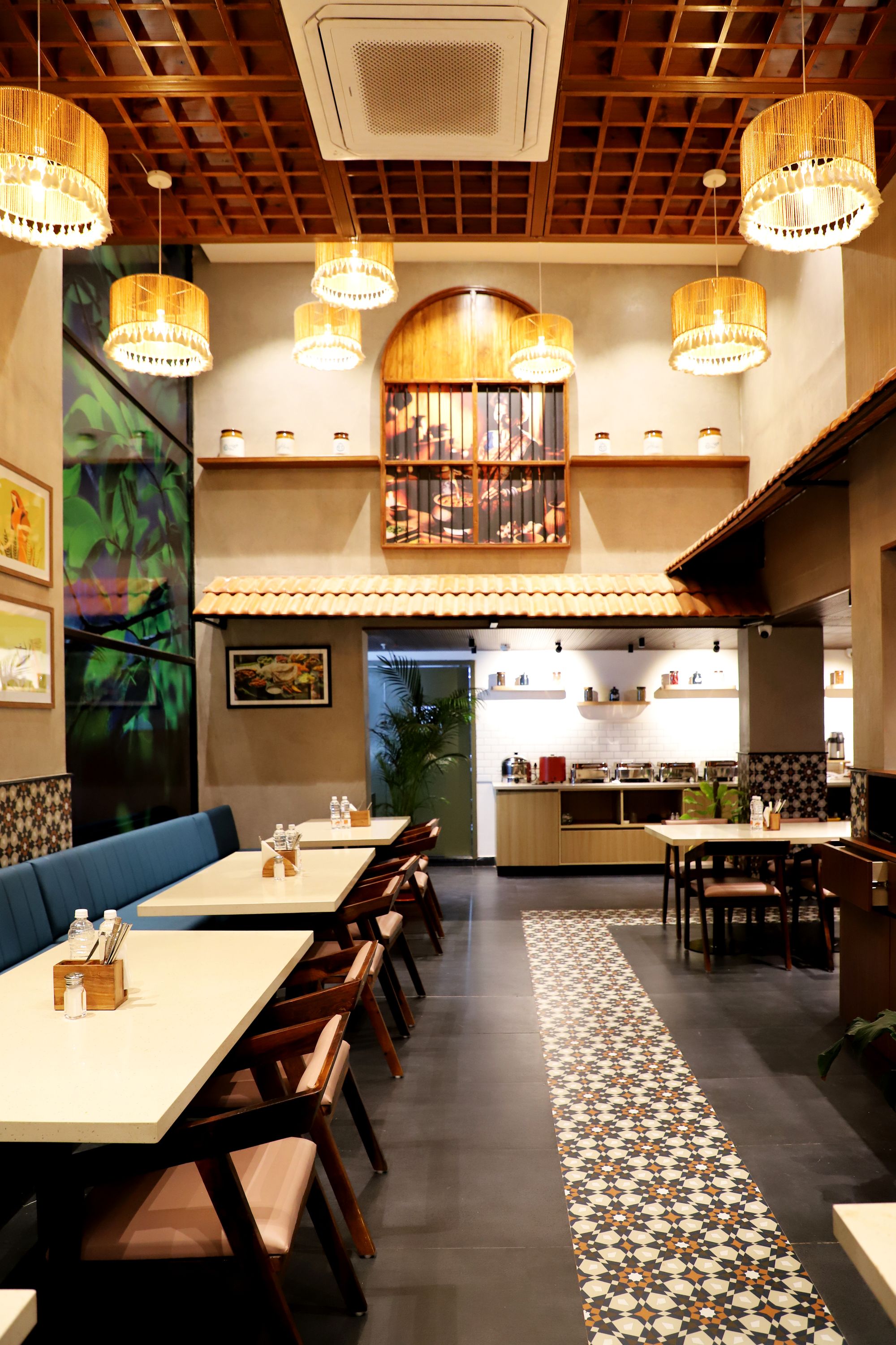Warm dining room representing BRASA Lazimpat