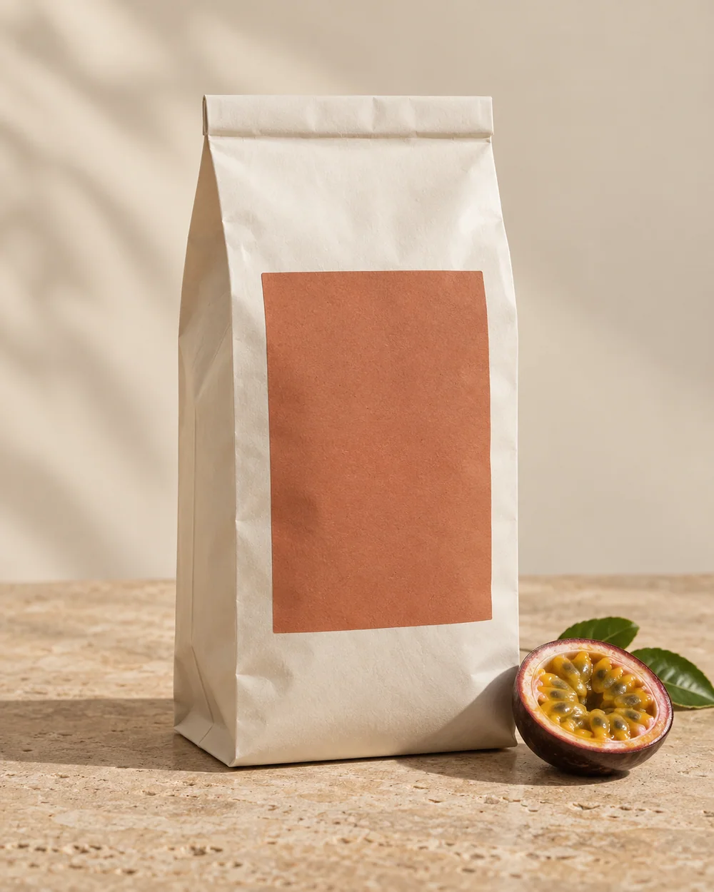 Unlabelled coffee bag representing Colombia Huila El Paraíso