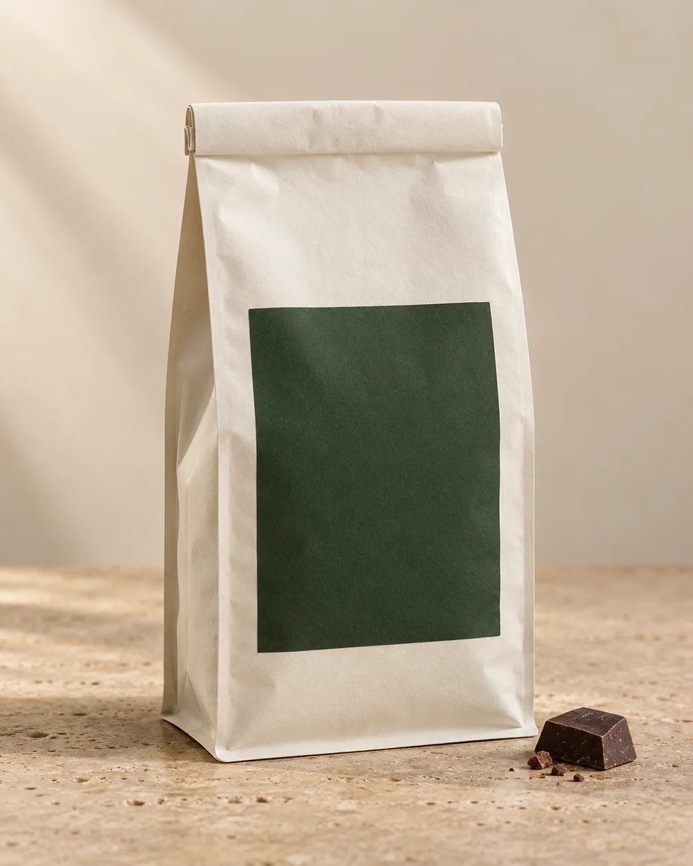 Unlabelled coffee bag representing Sumatra Mandheling