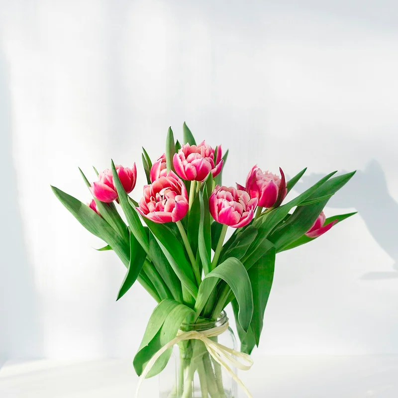 Freshly cut farm flower bouquet with colorful country blooms