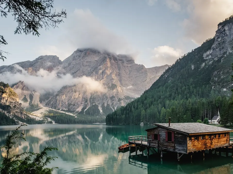 The lake — evening reflections