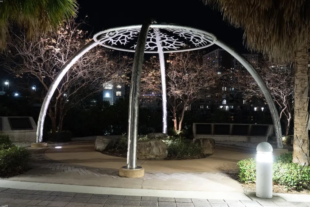 Lantern Suite — courtyard at night