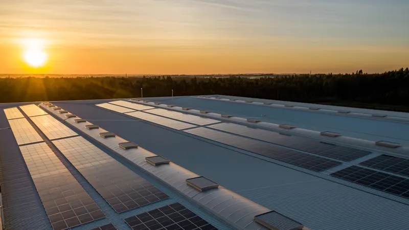 Solar installation at Westside Logistics Center, Beaverton, OR