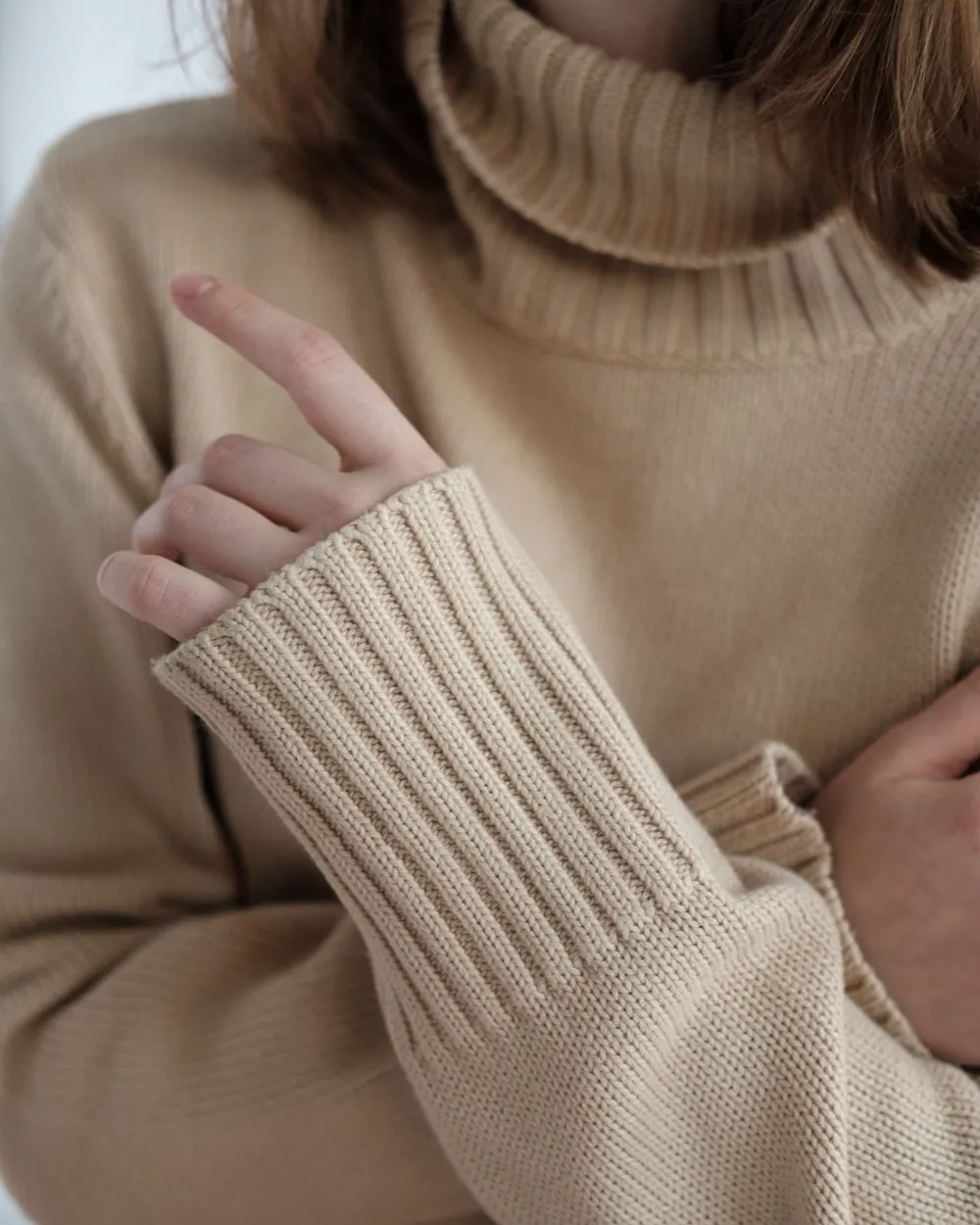 Cuff Detail Knit — Extended rib cuff