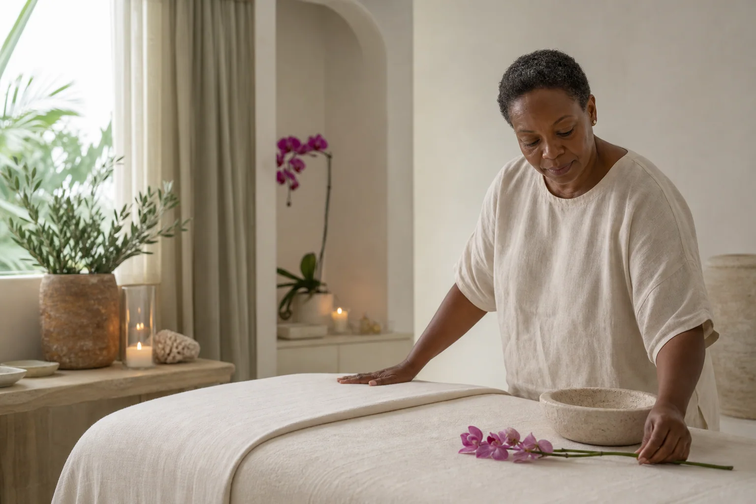 AERA skin therapist preparing for a personalized consultation