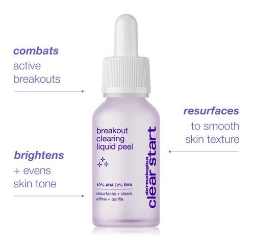 Breakout clearing liquid peel professional skincare product