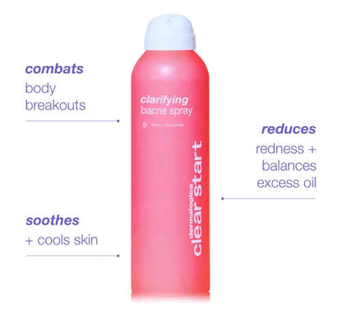 clarifying bacne spray professional skincare product