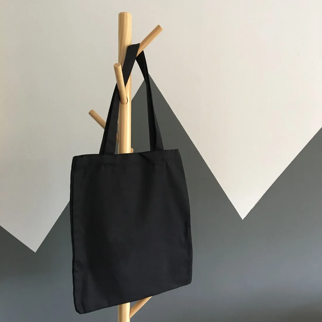 A structured canvas tote bag