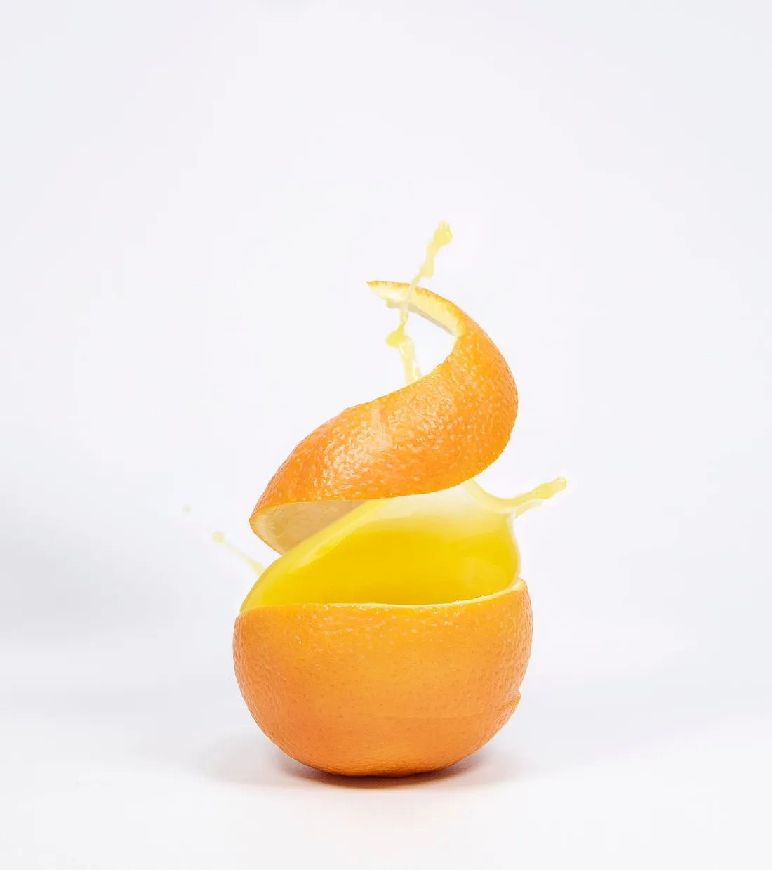 Fresh orange peel, evoking the bergamot citrus used to scent Earl Grey