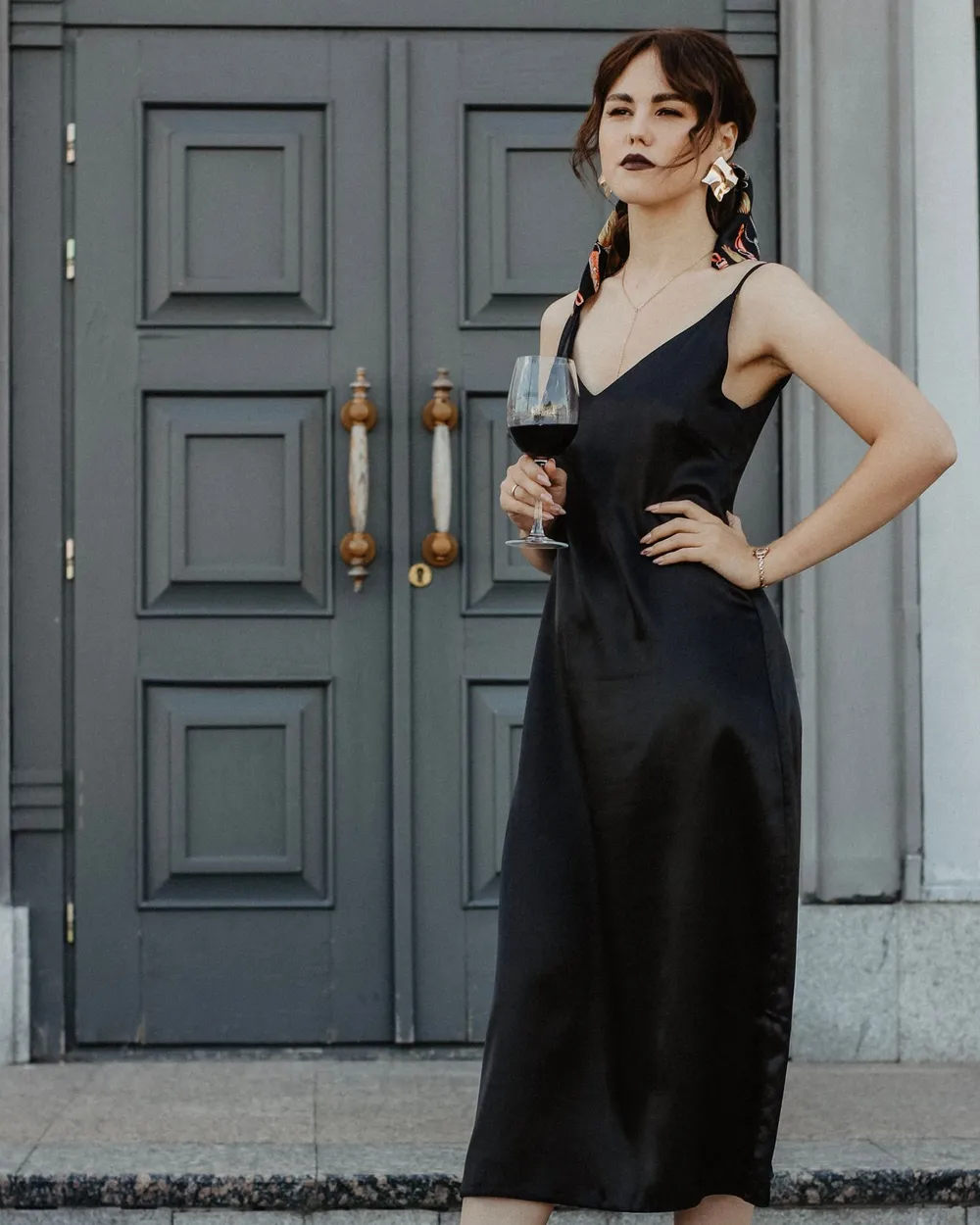 Nocturne Column — Floor-length, single seam