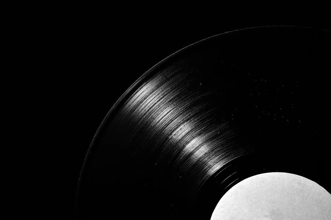 Close-up photo of a vinyl disc