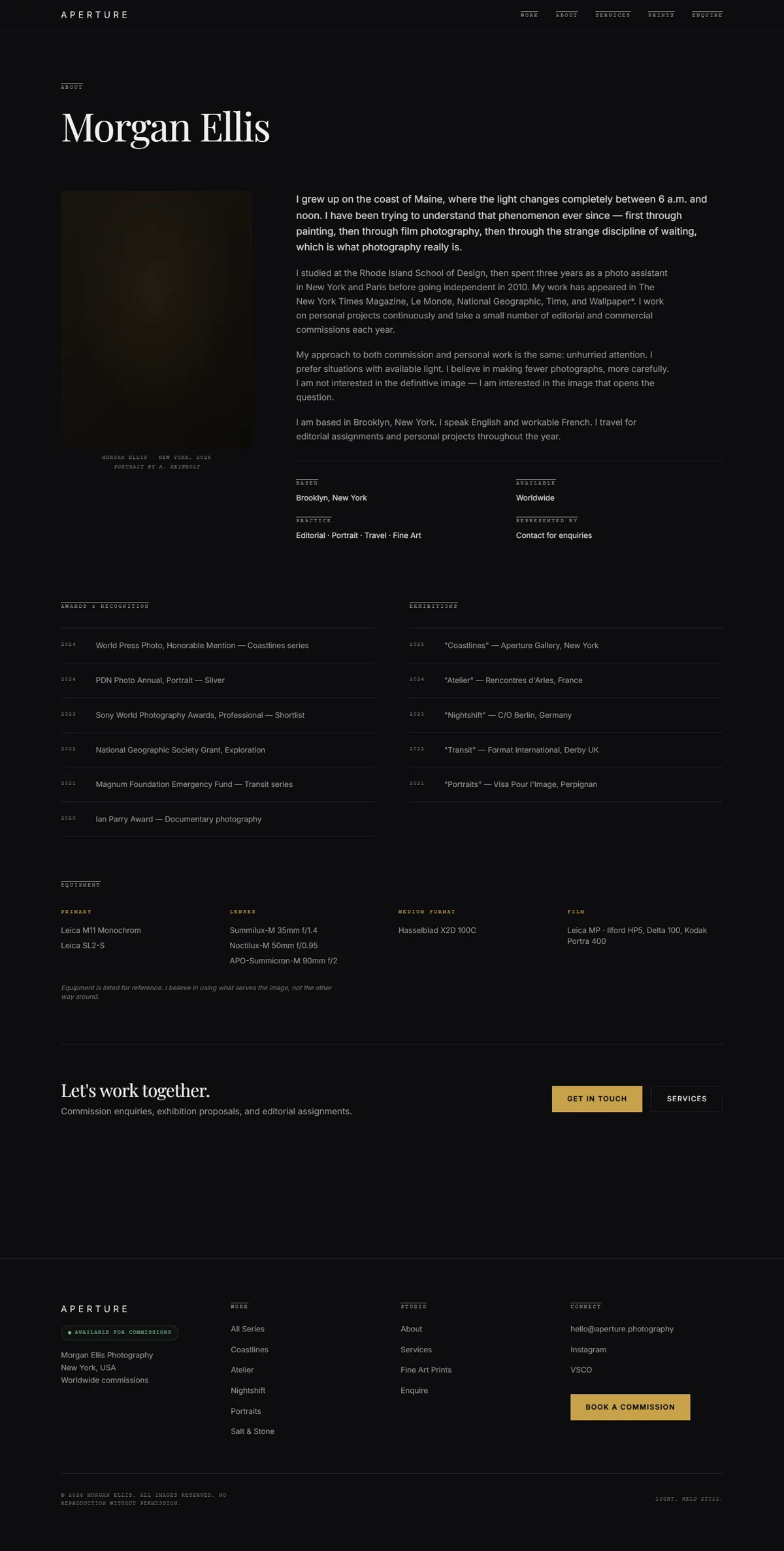 APERTURE — Photography Portfolio screenshot 5
