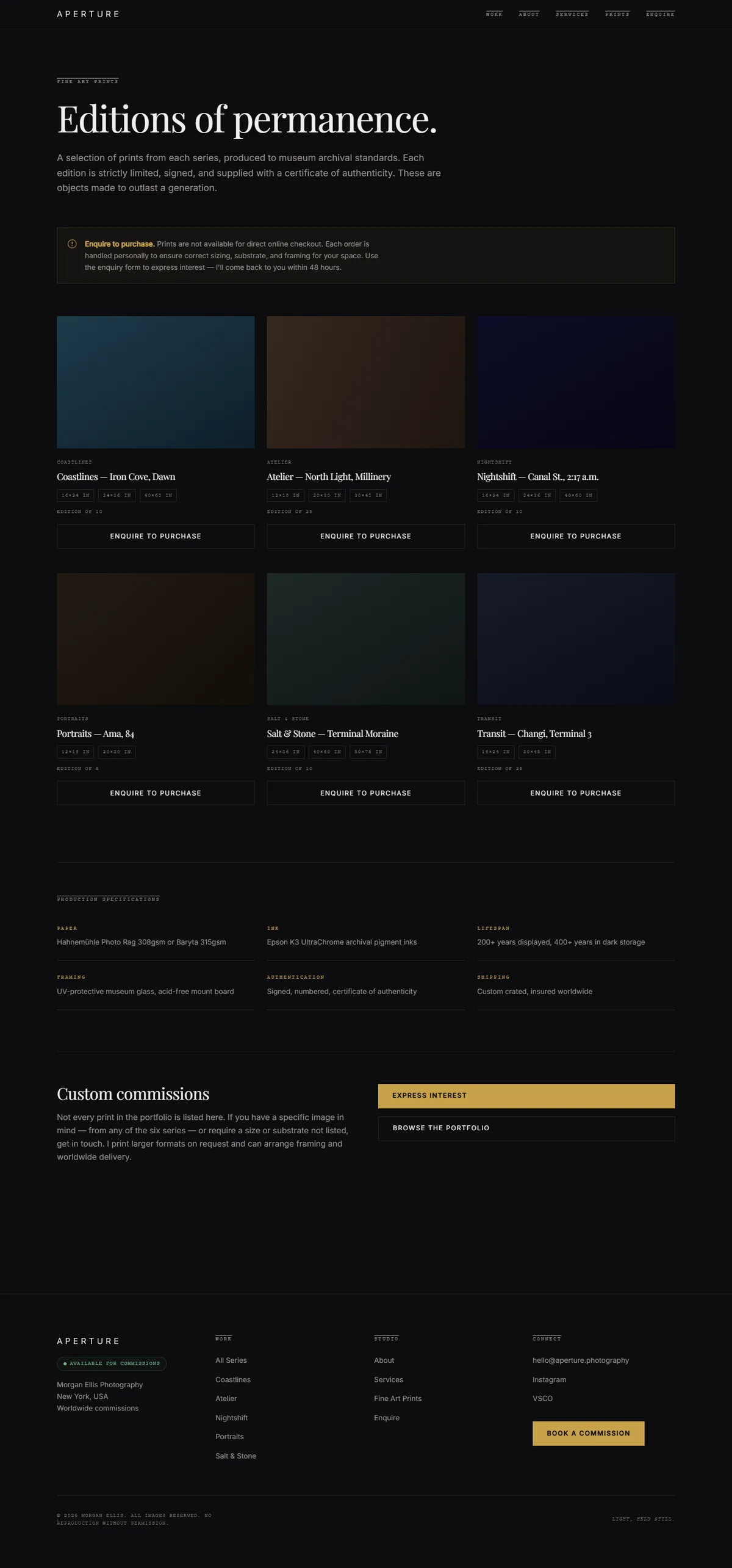 APERTURE — Photography Portfolio screenshot 4