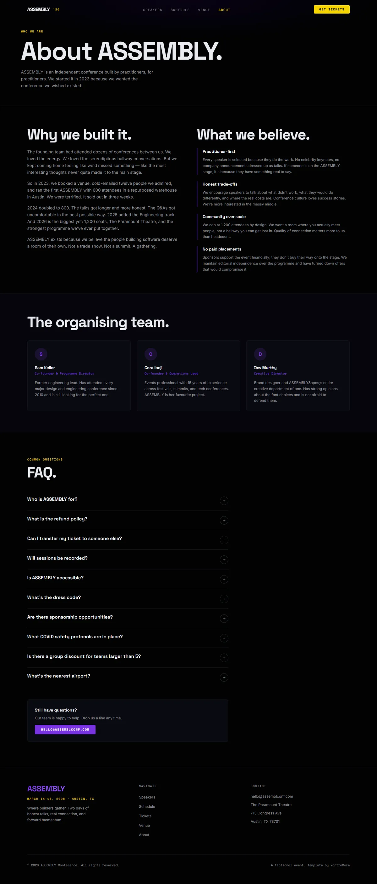 ASSEMBLY — Conference & Event screenshot 2