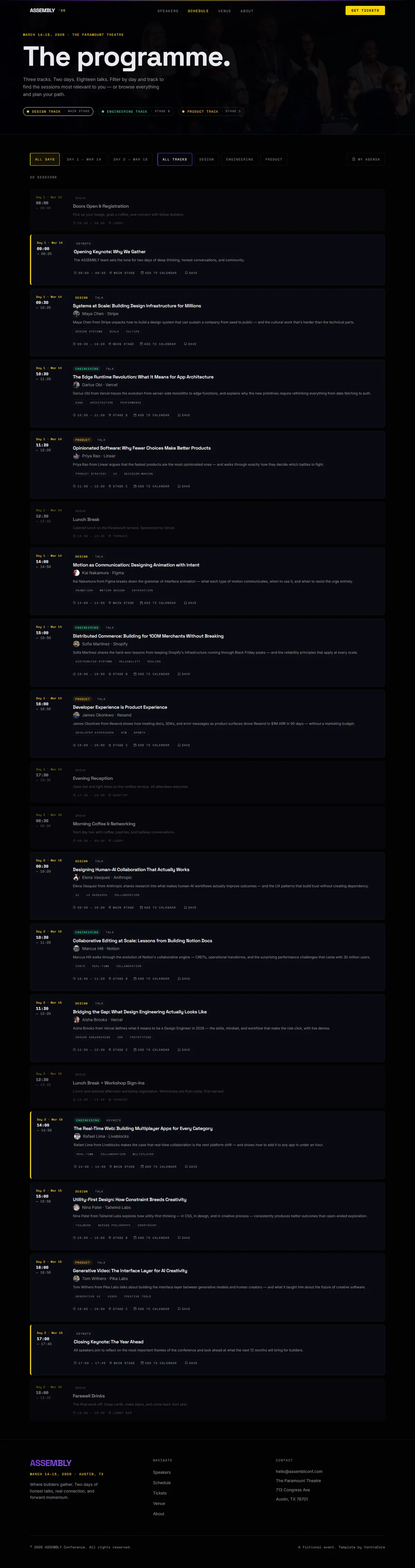 ASSEMBLY — Conference & Event screenshot 3