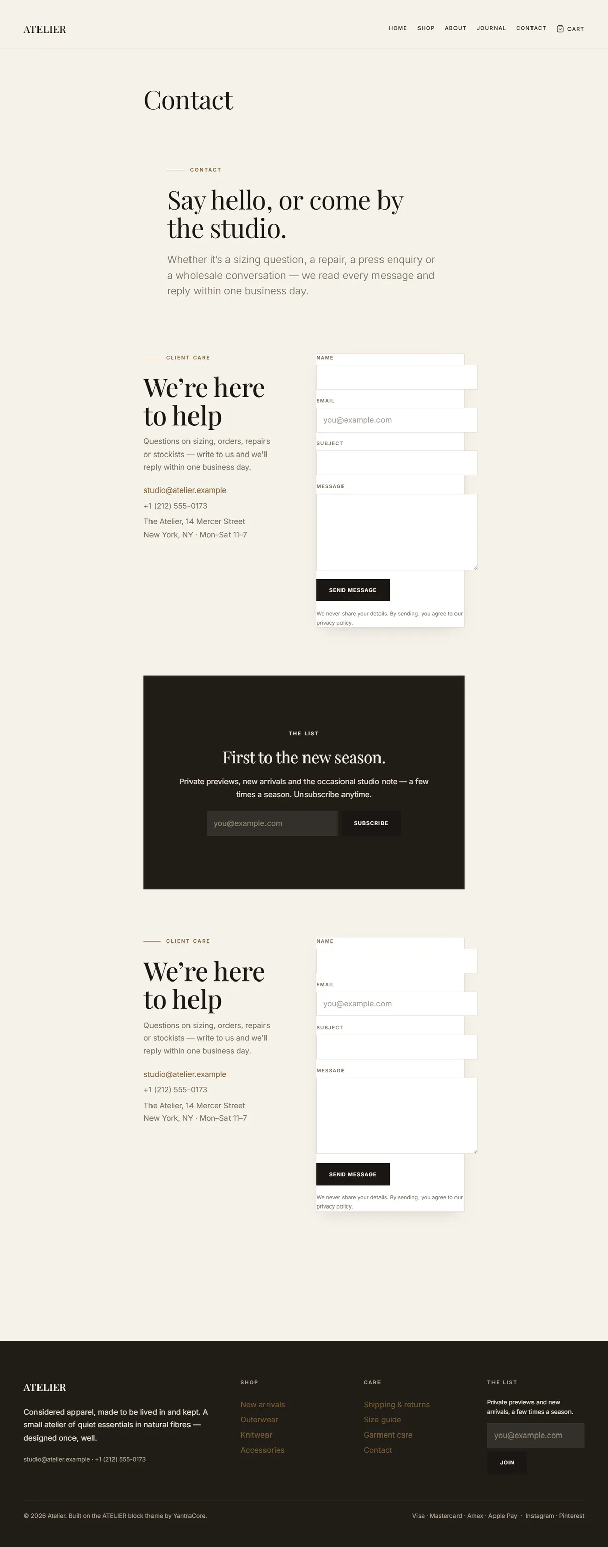 ATELIER — WooCommerce Fashion Theme screenshot 5