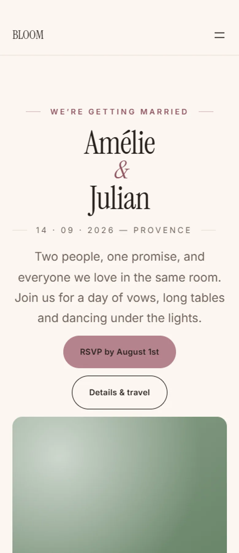 BLOOM — WordPress Wedding & Events Theme screenshot 7