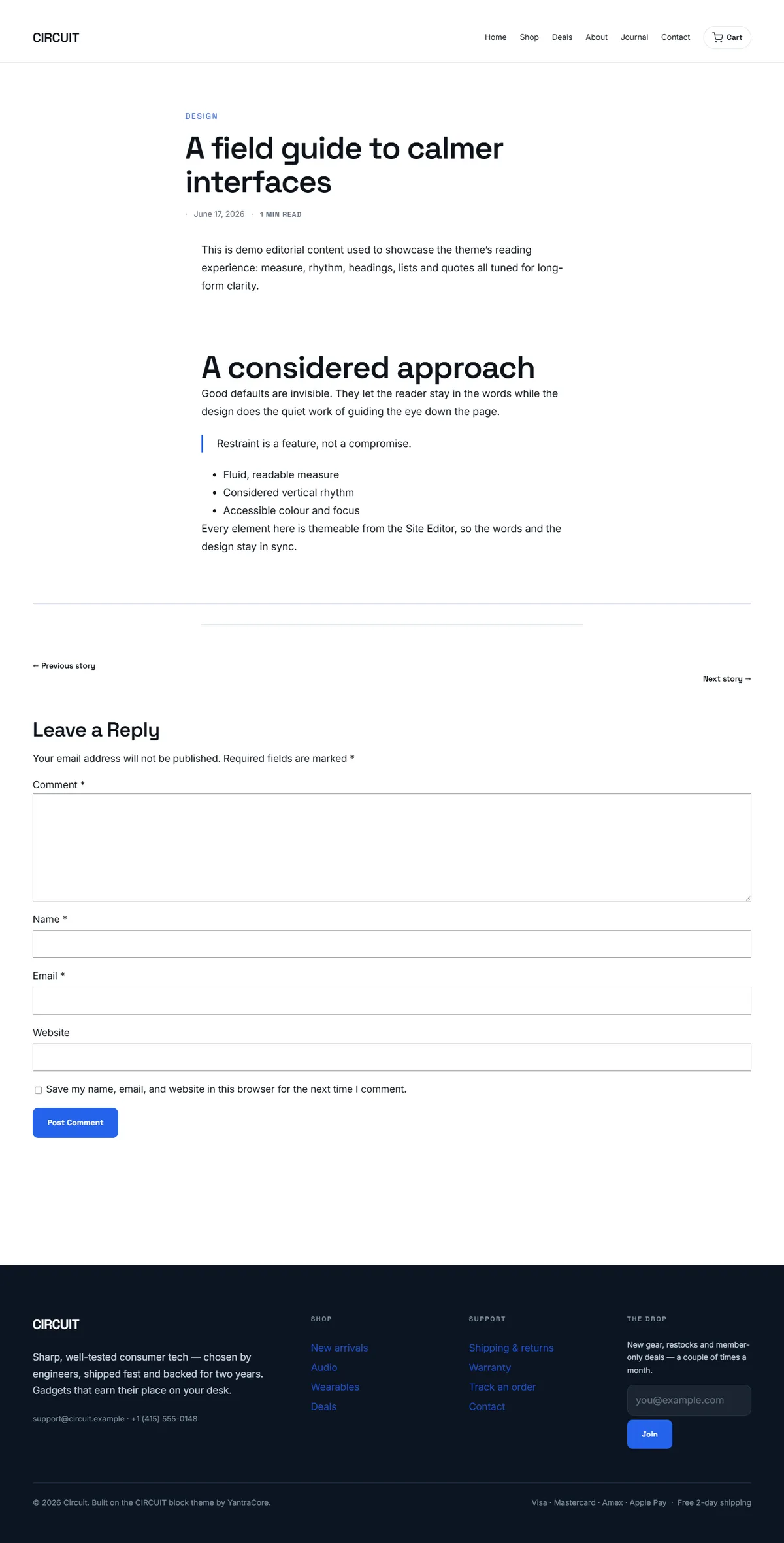 CIRCUIT — WooCommerce Electronics Theme screenshot 2