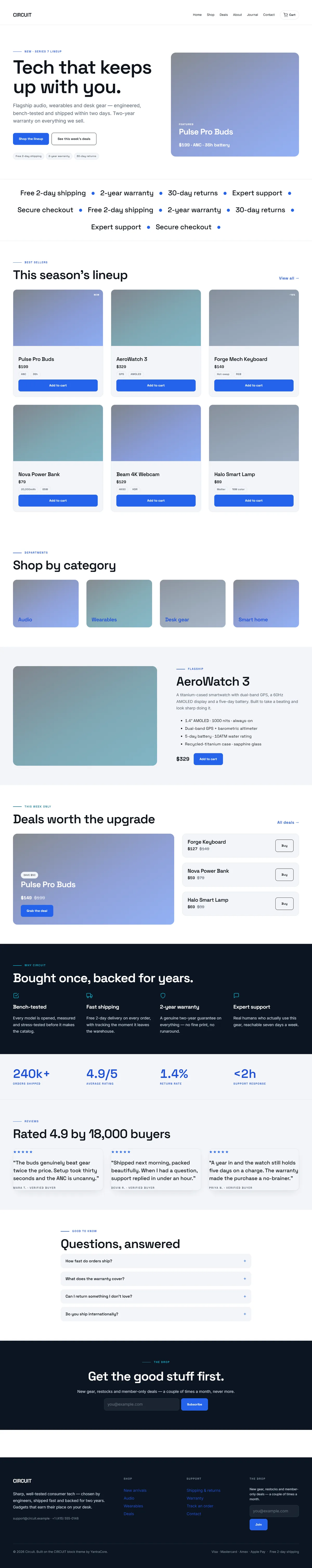 CIRCUIT — WooCommerce Electronics Theme screenshot 1