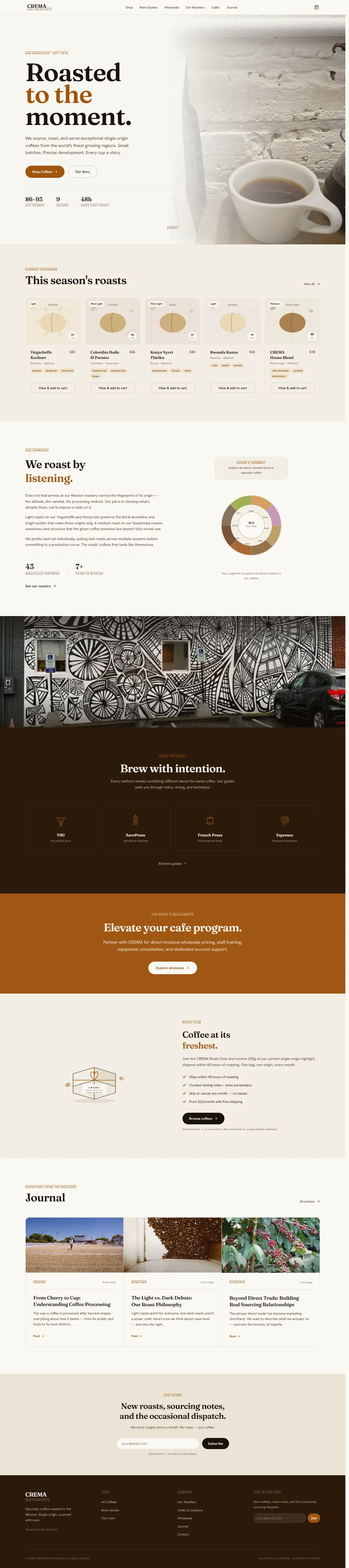 CREMA — Specialty Coffee Roaster & Café screenshot 1