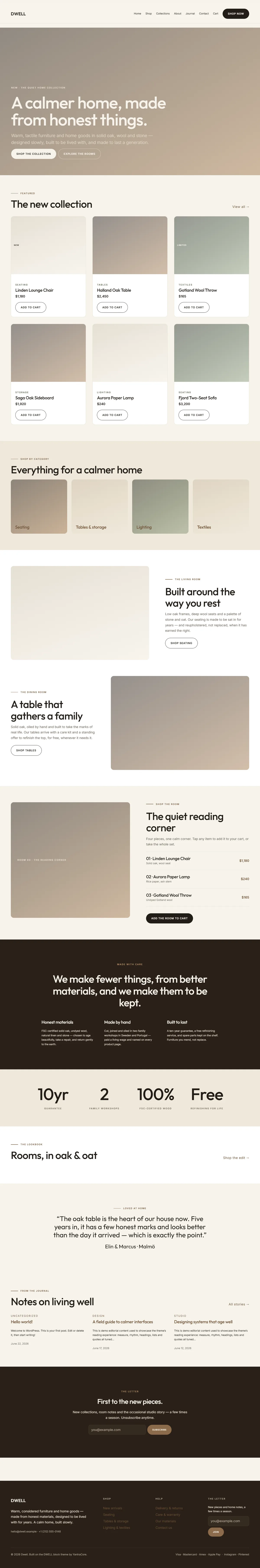 DWELL — WooCommerce Furniture & Home-Goods Theme screenshot 1