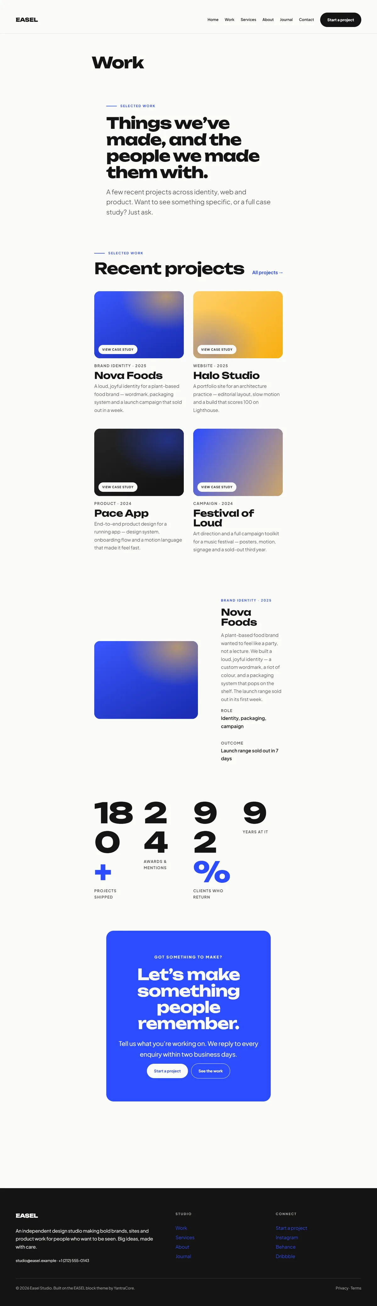 EASEL — WordPress Portfolio Theme screenshot 6
