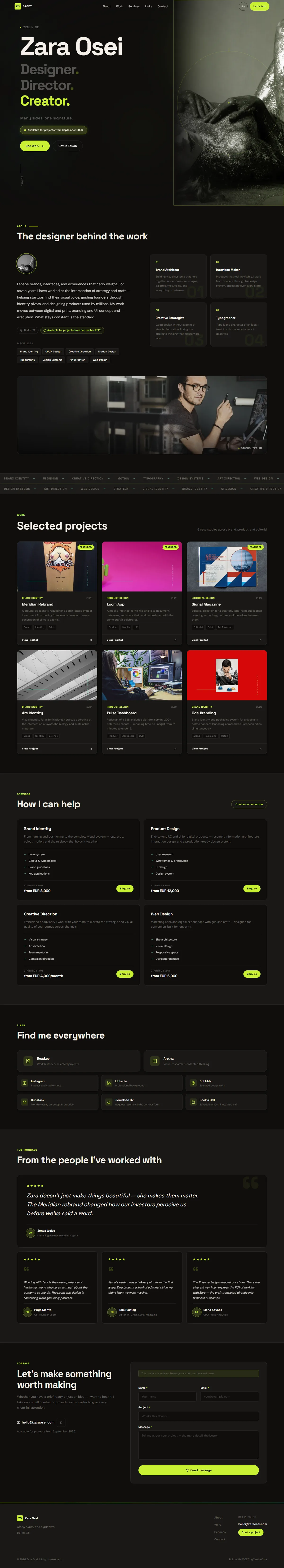 FACET — Creator & Portfolio screenshot 1
