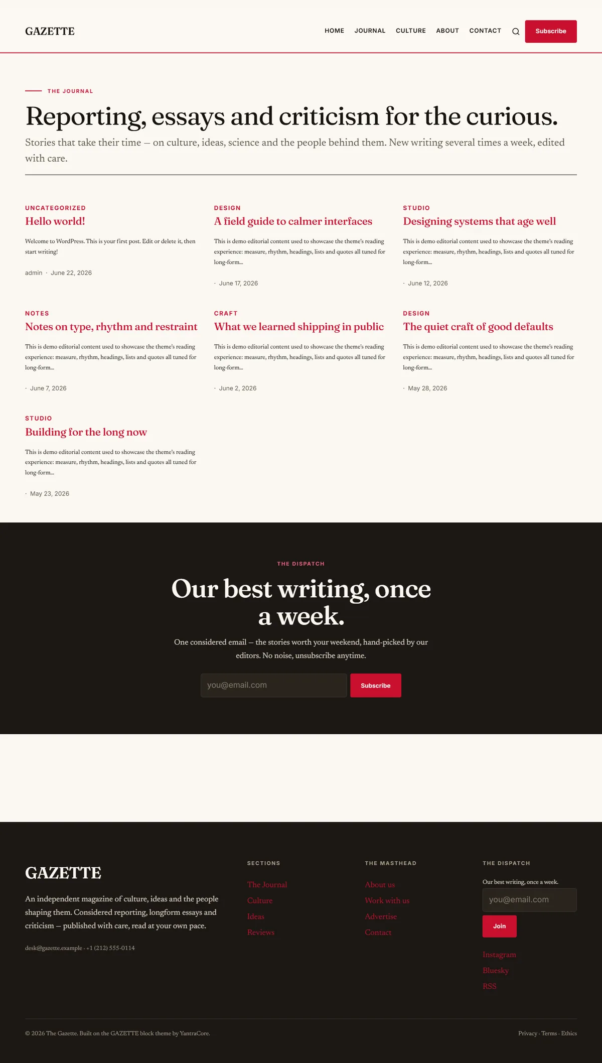 GAZETTE — WordPress Magazine Theme screenshot 3