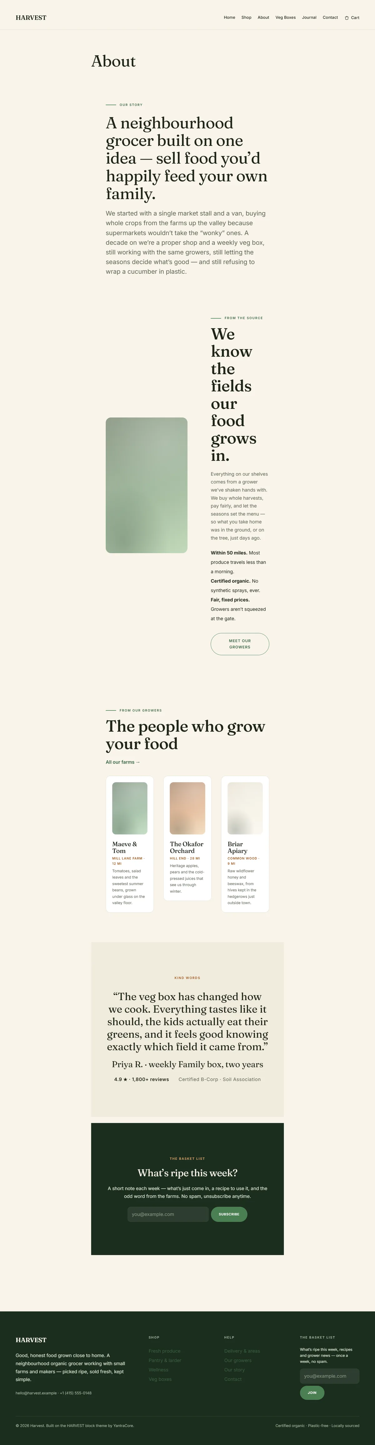 HARVEST — WooCommerce Organic Grocery Theme screenshot 2