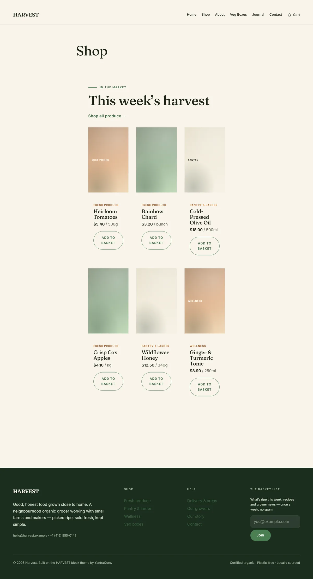 HARVEST — WooCommerce Organic Grocery Theme screenshot 6