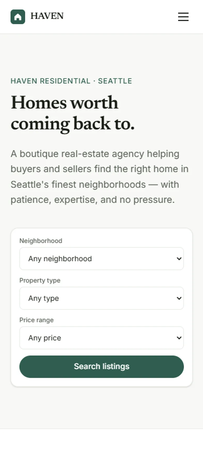 HAVEN — Real Estate Agency screenshot 6