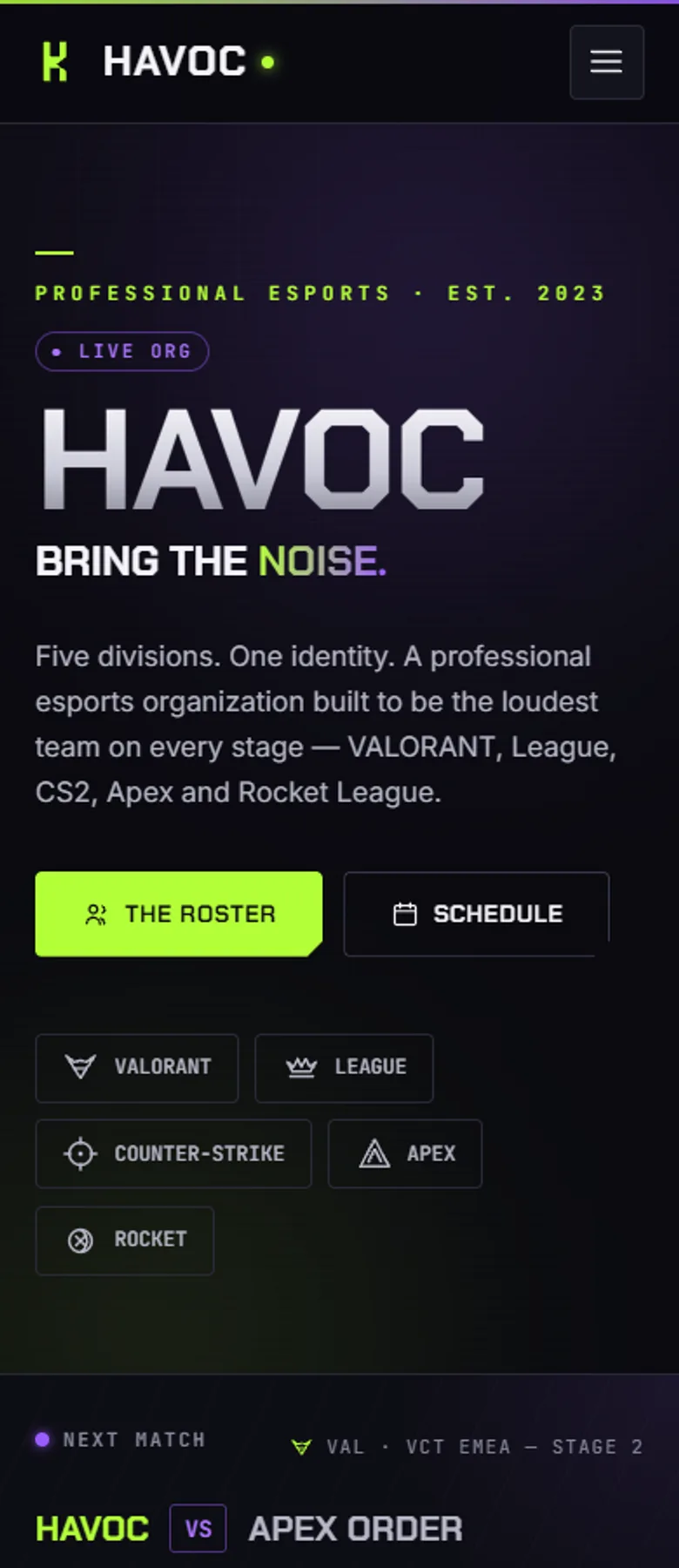 HAVOC — Esports Organization screenshot 7