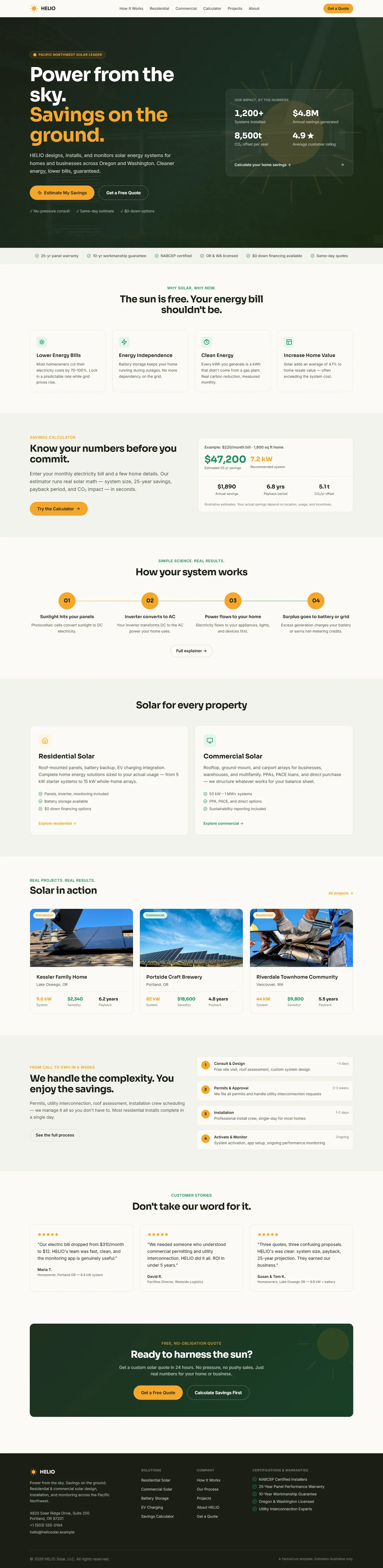 HELIO — Solar Energy Company screenshot 1