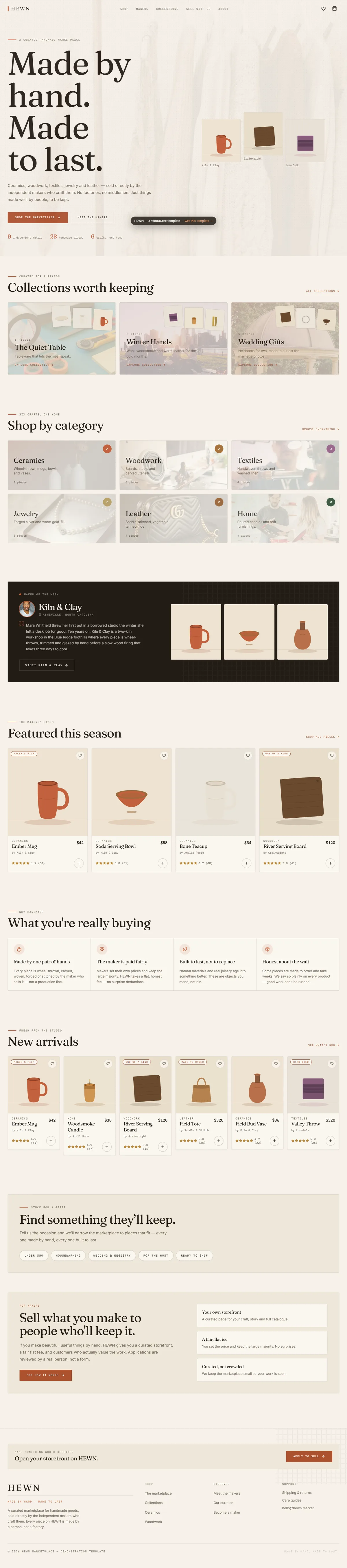 HEWN — Handmade Marketplace screenshot 1