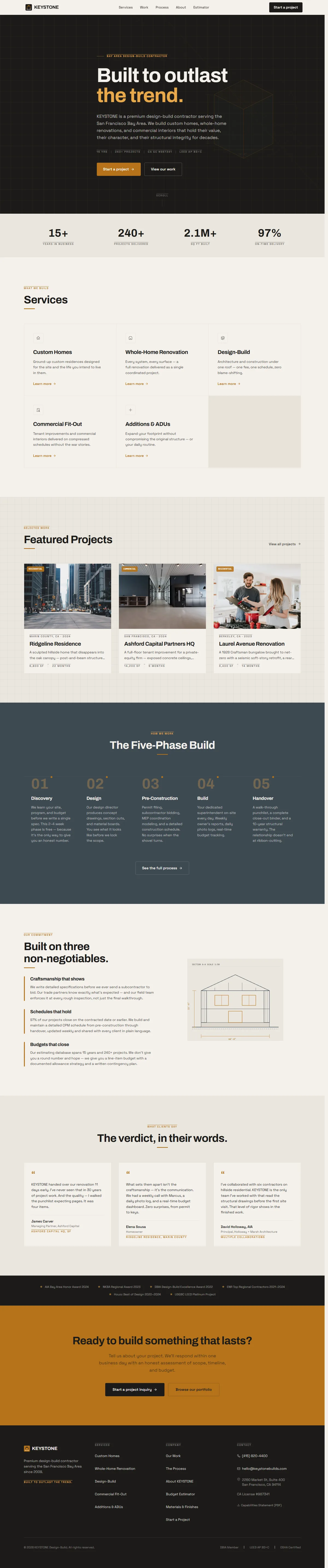 KEYSTONE — Design-Build Contractor screenshot 1