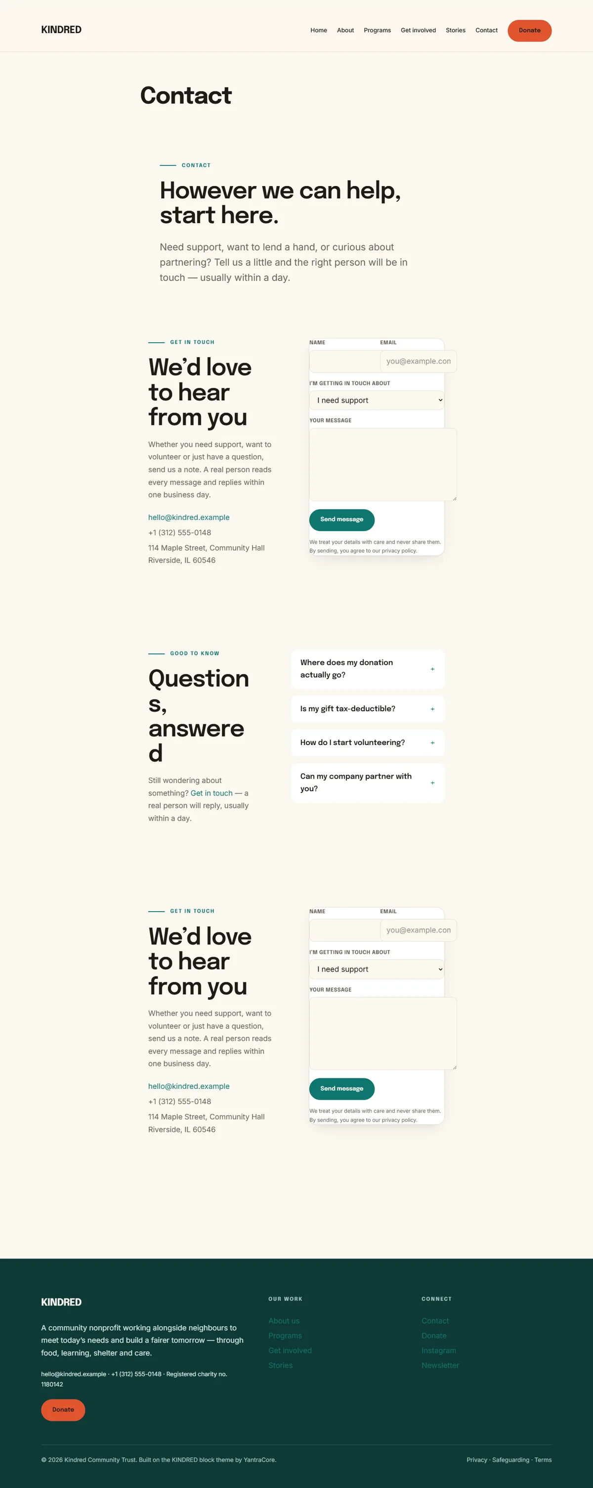 KINDRED — WordPress Nonprofit Theme screenshot 4