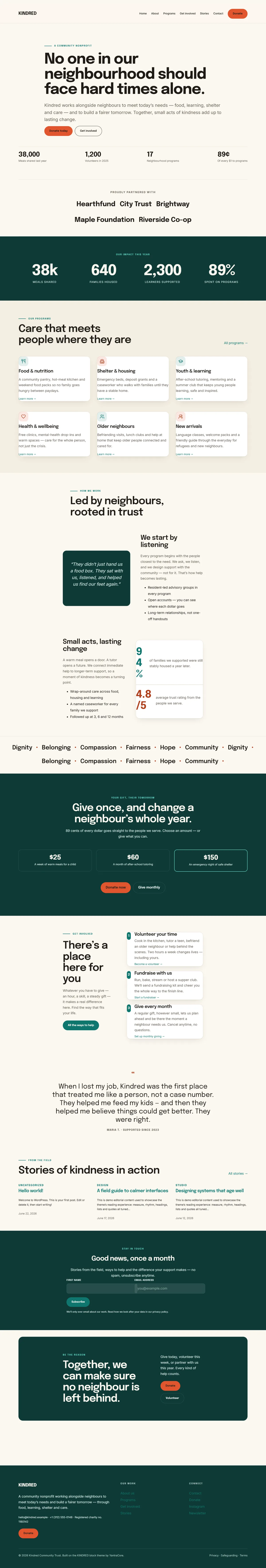 KINDRED — WordPress Nonprofit Theme screenshot 1