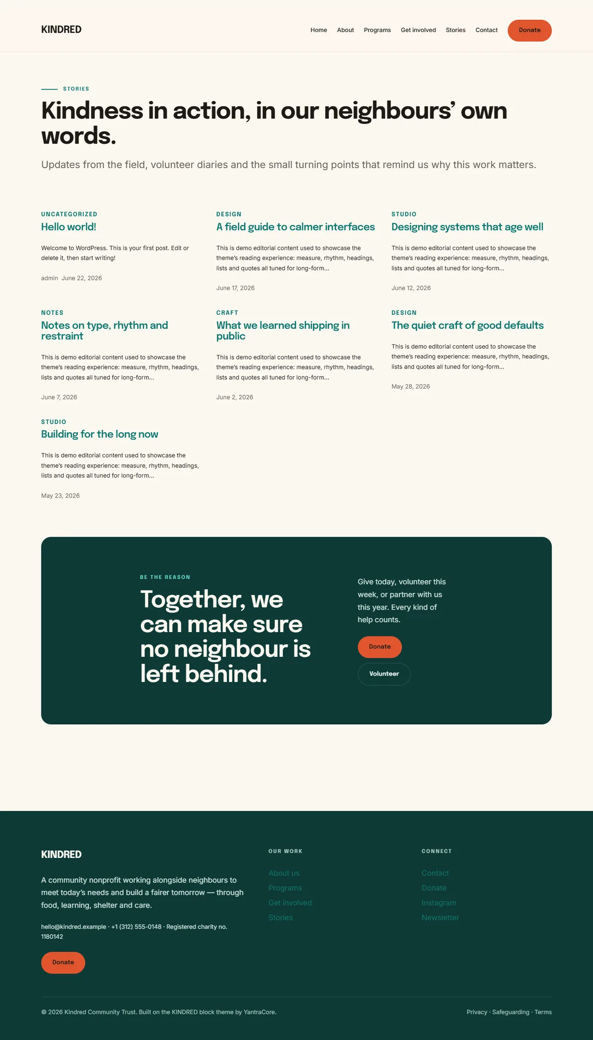 KINDRED — WordPress Nonprofit Theme screenshot 5