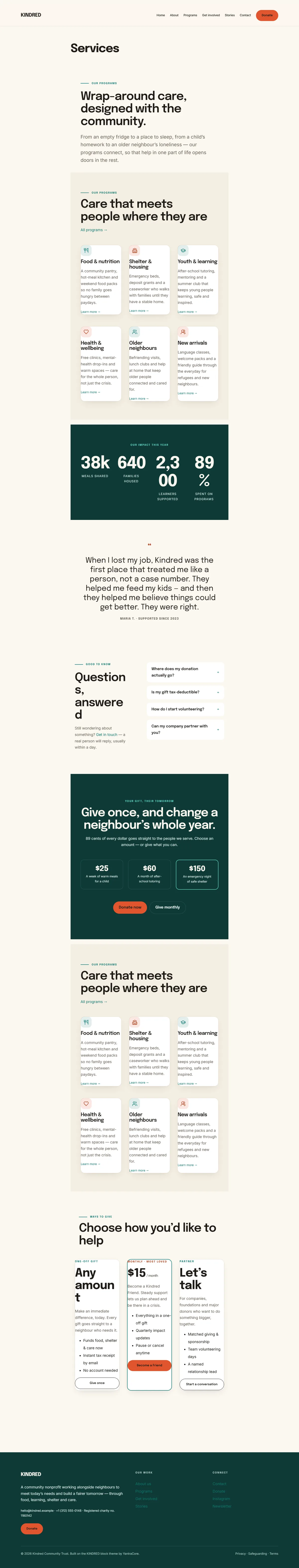 KINDRED — WordPress Nonprofit Theme screenshot 6