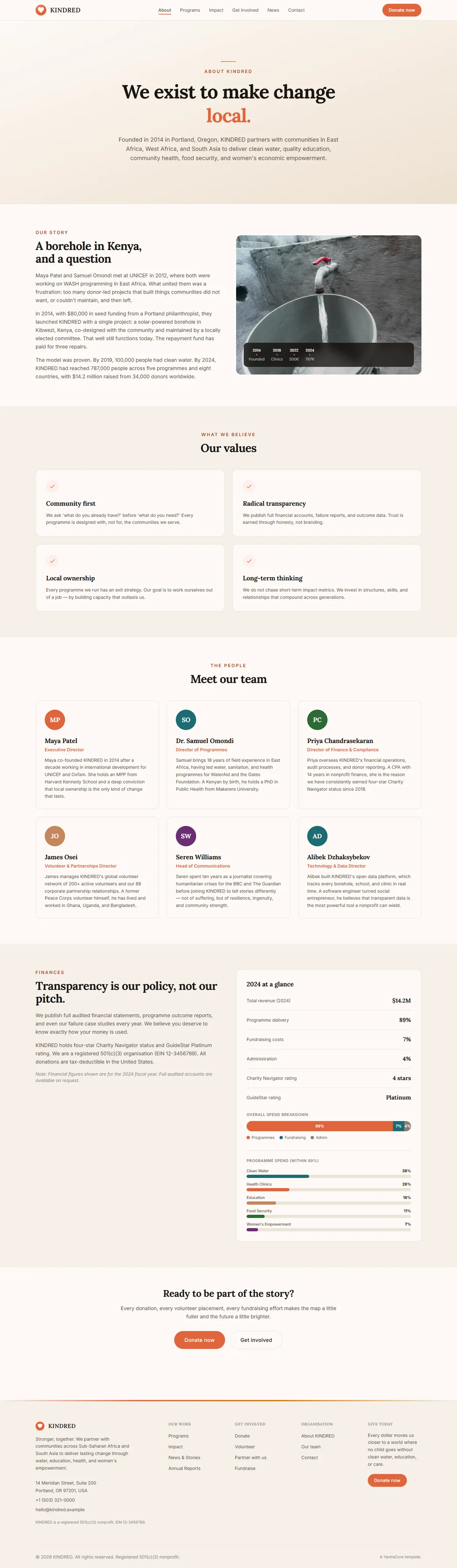 KINDRED — Nonprofit & Charity screenshot 2