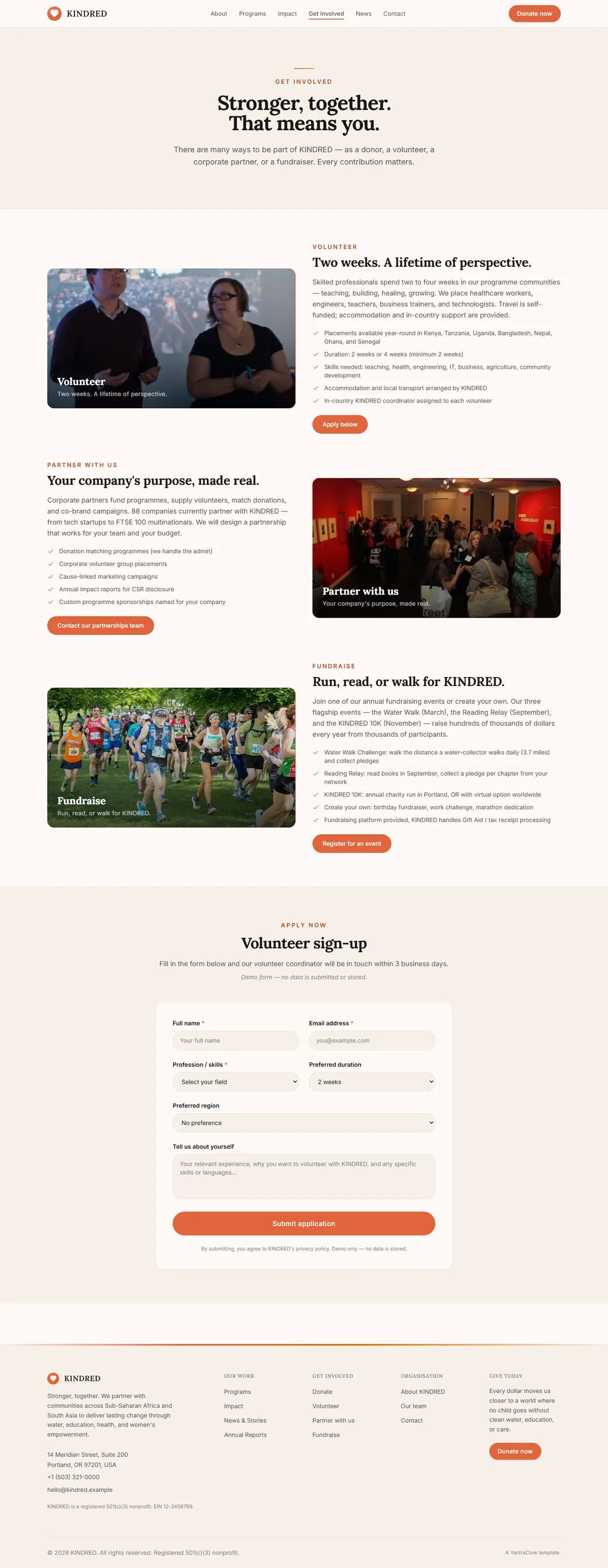 KINDRED — Nonprofit & Charity screenshot 3