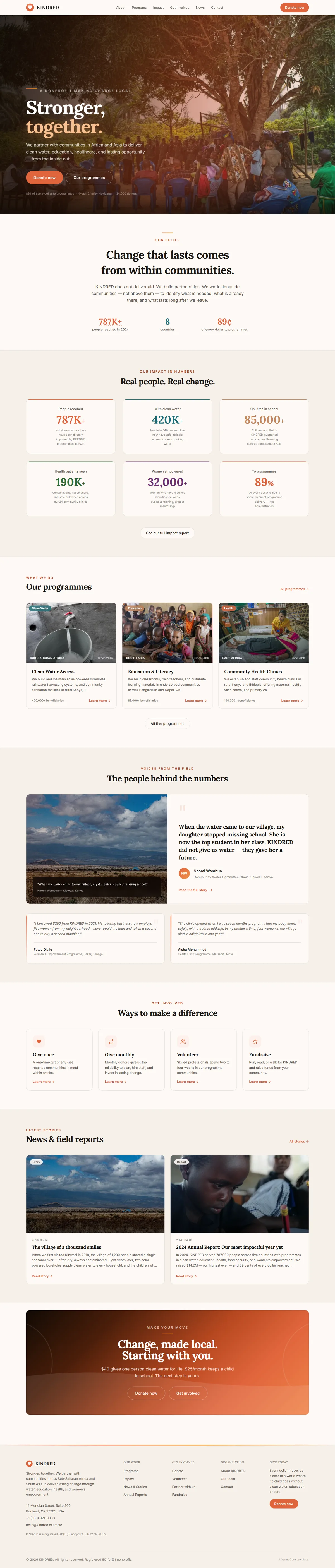 KINDRED — Nonprofit & Charity screenshot 1