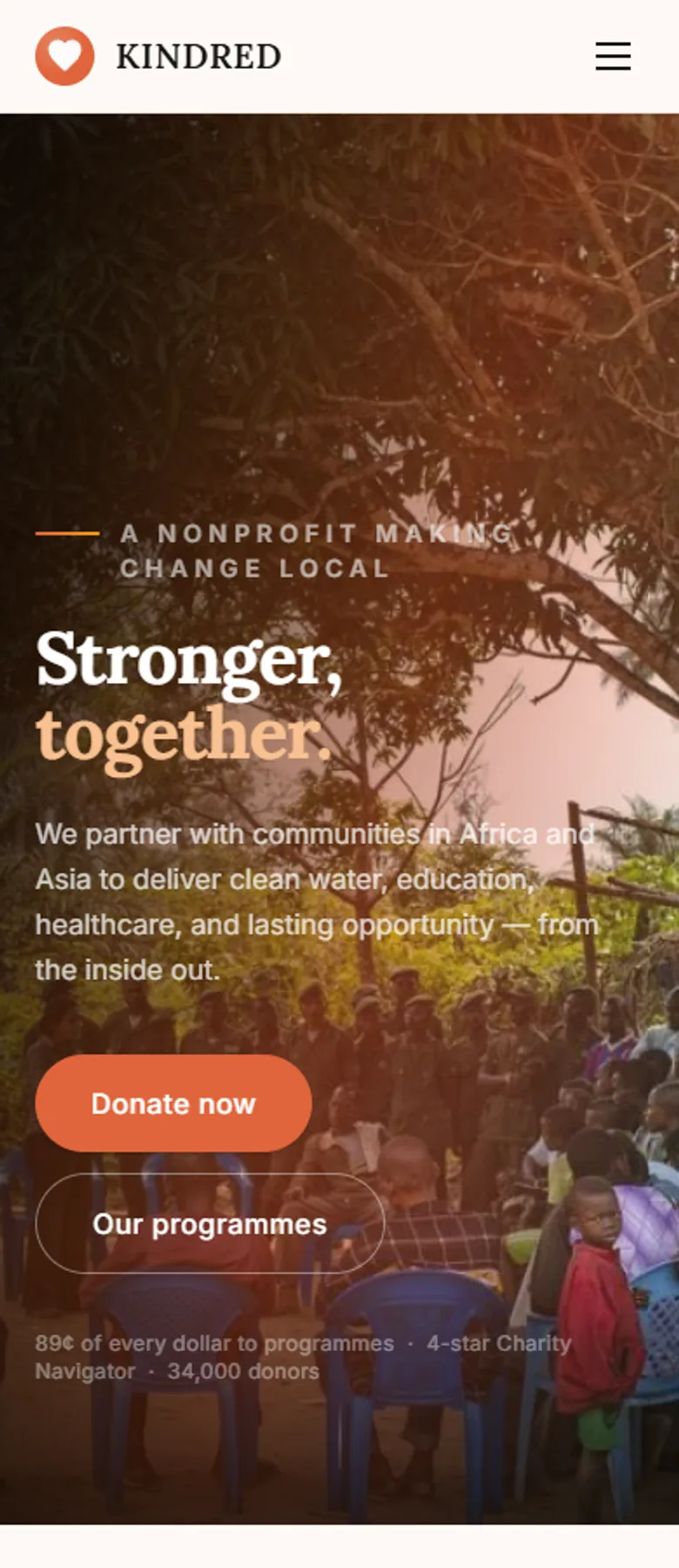KINDRED — Nonprofit & Charity screenshot 7