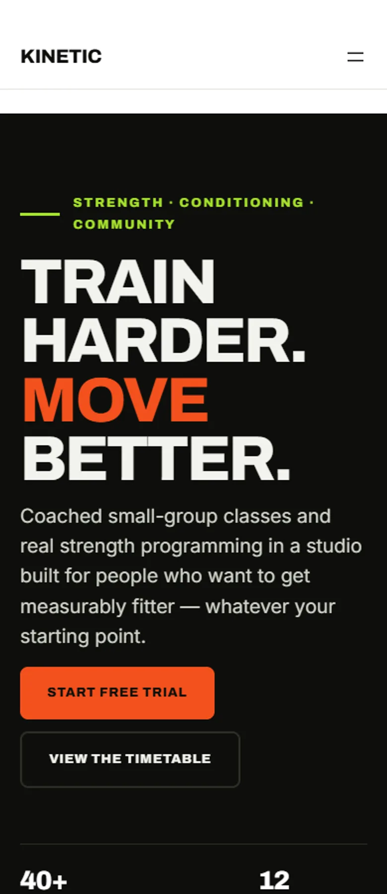 KINETIC — WordPress Gym & Fitness Theme screenshot 7
