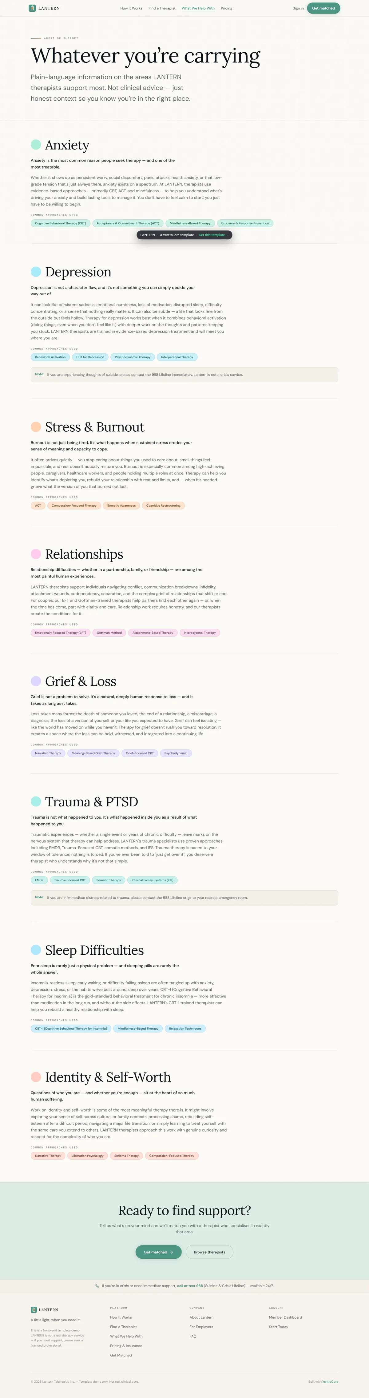 LANTERN — Telehealth & Therapy Platform screenshot 4
