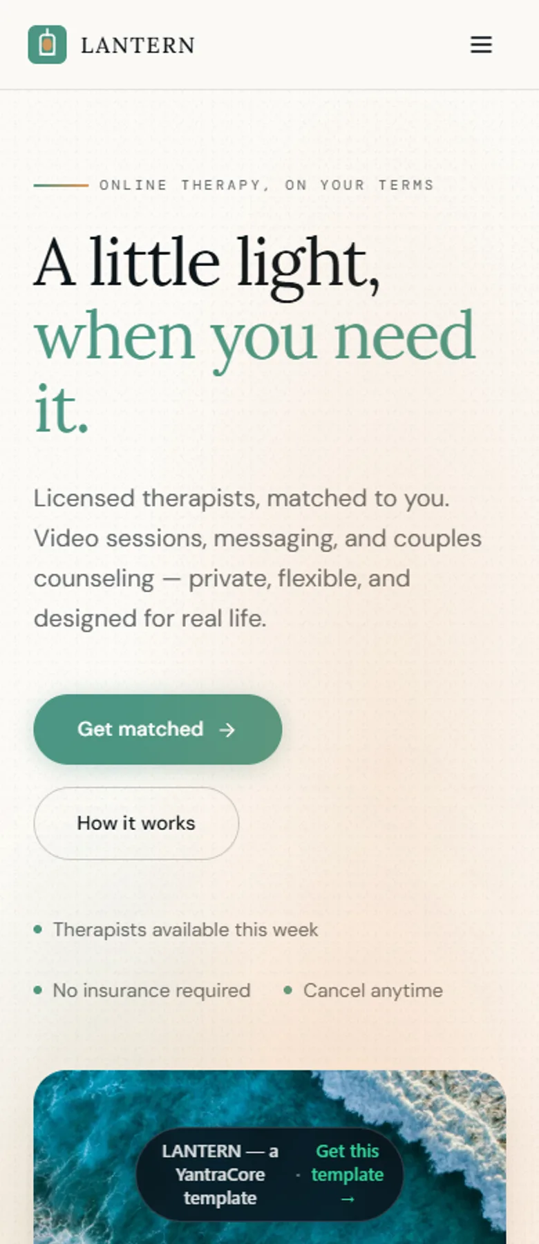 LANTERN — Telehealth & Therapy Platform screenshot 7