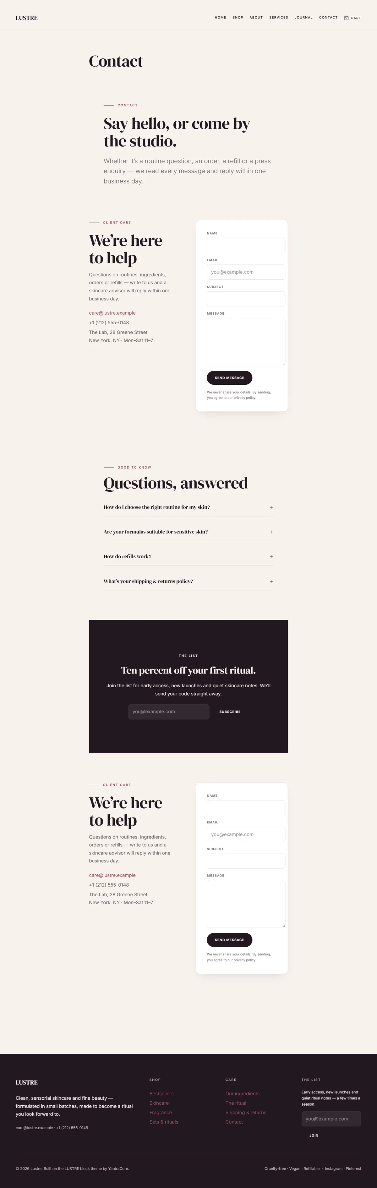 LUSTRE — WooCommerce Beauty Theme screenshot 3